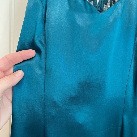 Vintage Gunne Sax green 90’s slip dress with slit formal coctail size Small - Picture 10 of 10